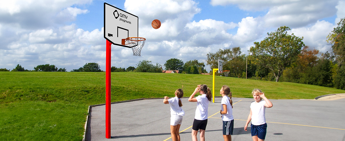 Netball and basketball equipment for schools